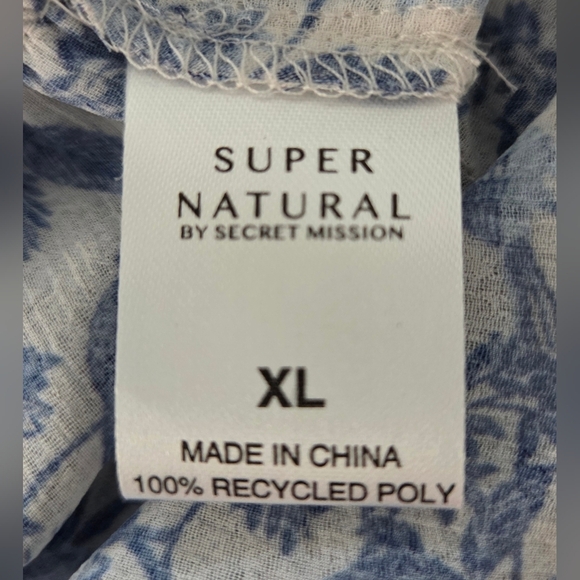 SUPER NATURAL BY SECRET MISSION GEORGETTE GREENPORT DRESS. - Picture 6 of 6